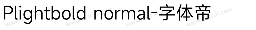 Plightbold normal字体转换